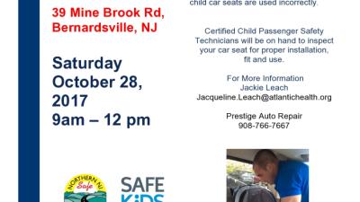 Car Seat Inspection in Bernardsville Oct 28th 9-12 noon 