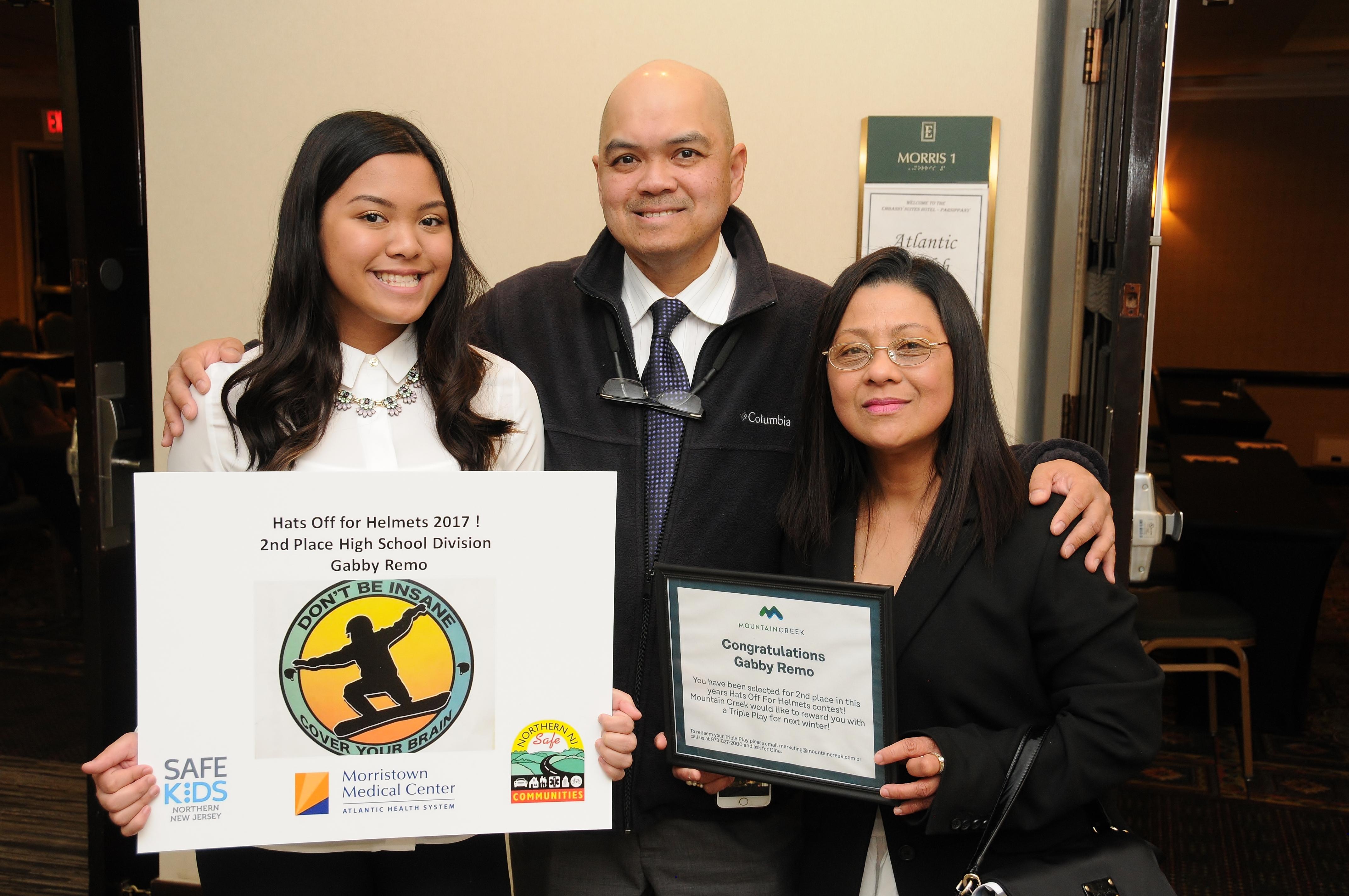 Morris Knolls Student Gabby Remo 2nd Place in Hats off for Helmets Logo Contest. 