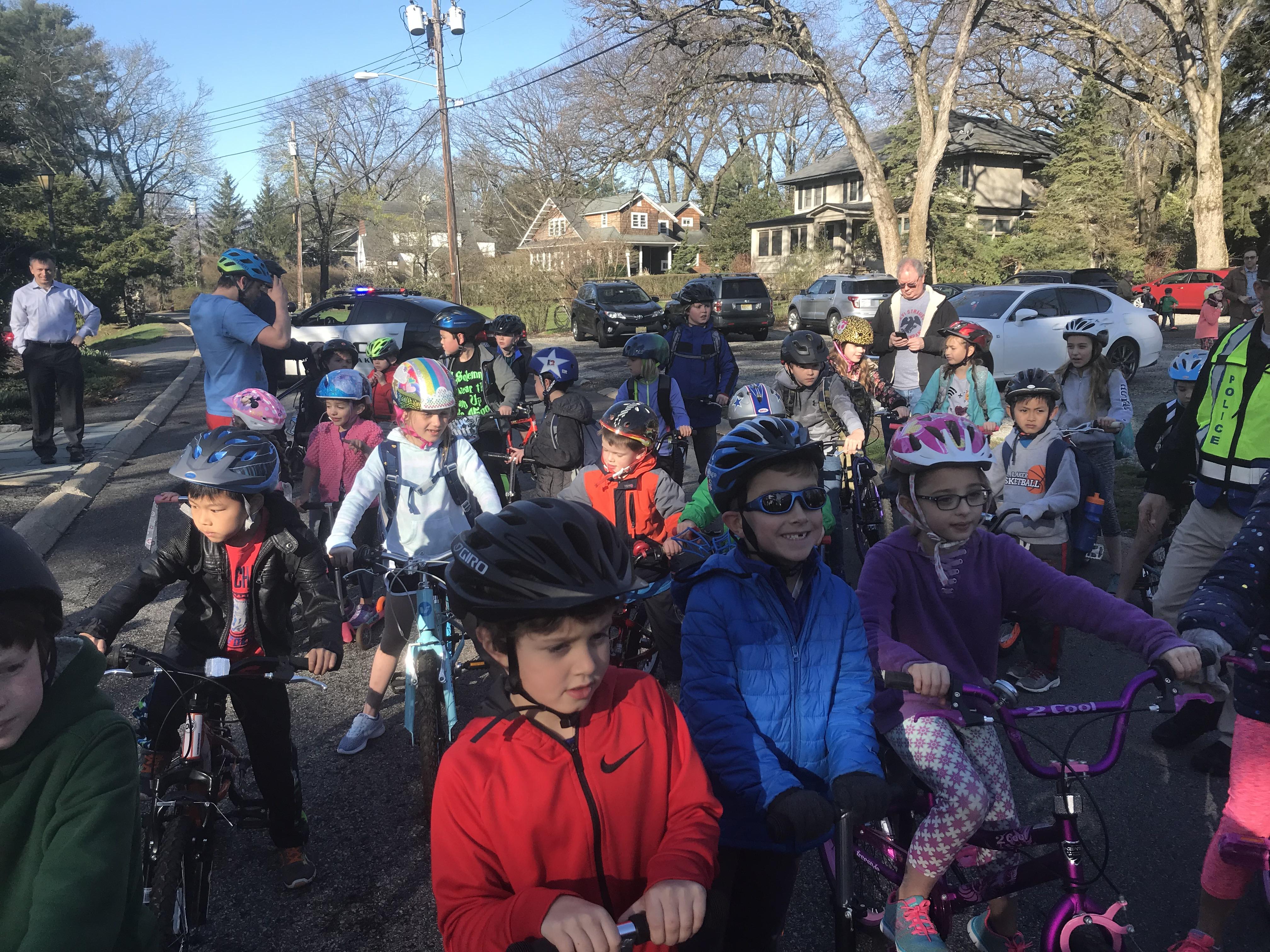 BIke To School Day in Mountain Lakes at Wildwood School 